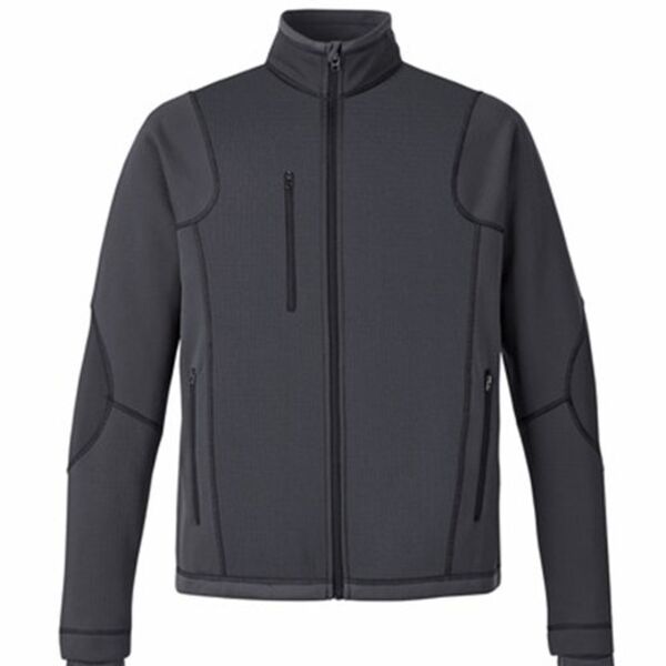 North End Men's Pulse Textured Bonded Fleece Jacket Thumbnail