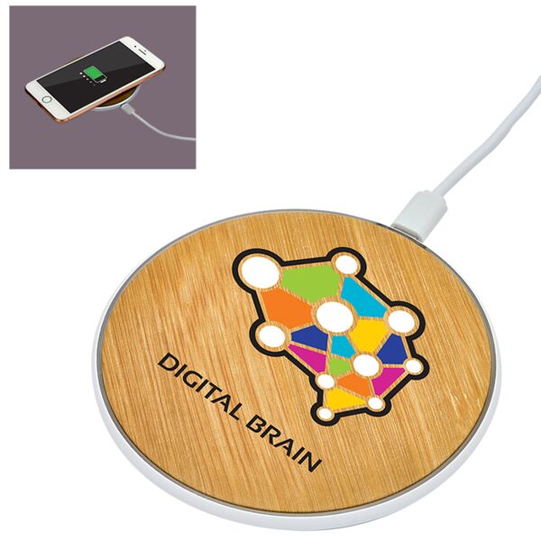 Bamboo Print Wireless Charger Thumbnail