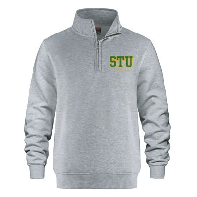 Adult 1/4 Zip Pullover Sweatshirt EMBROIDERED LOGO *Personalized with Department* Thumbnail